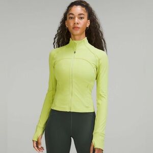 Lululemon Nulu Ribbed Cropped Green Define Jacket